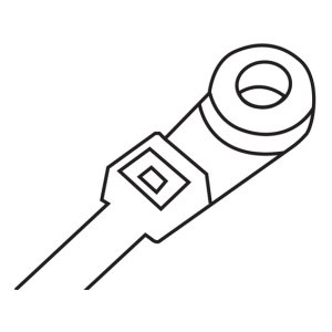 CABLE TIE NYLON MNT HEAD 150X3.6MM NAT PK100 CT140MH/NT