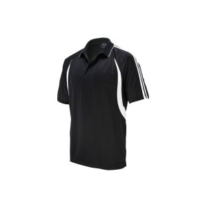 POLO MENS BLK/WHT 5XL P3010 FLASH