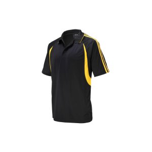 POLO MENS BLK/GLD M P3010 FLASH