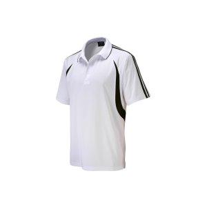 POLO MENS WHT/BLK L P3010 FLASH