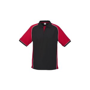 POLO MENS BLK/RED/WHT 2XL P10112 NITRO