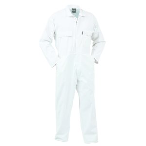 COZPC WHT 10 OVERALL TURU WHITE SIZE 10 POLYCOTTON