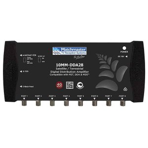 DIGITAL AMPLIFIER SAT/TER 8WAY SPLITTER BACK FEED 10MM-DDA28