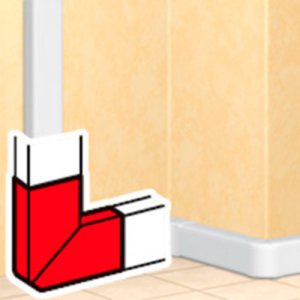 DLP 50X105MM FLAT ELBOW WH 10785 HPM