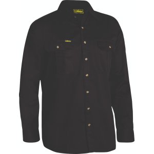 SHIRT MENS L/S BLK XL BS6433