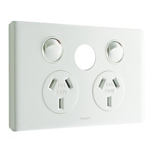 POWERPOINT E-DED 10A DOUBLE W/ EXTRA FUNC WHT ED777XWE