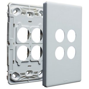 GRID & COVERPLATE ONLY E-DED 4G WHITE ED770/4GPLWE