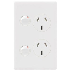 POWERPOINT E-DED 10A DOUBLE VERTICAL WHITE EDV777WE