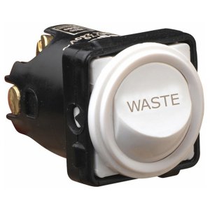 MECH SWITCH SPDT 16A ENGRAVED WASTE WHITE EM770WASTEWE