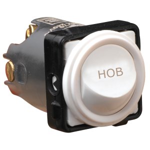 MECH SWITCH SPDT 16A ENGRAVED HOB WHITE EM770HOBWE
