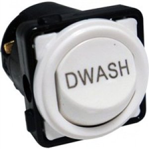MECH SWITCH SPDT 16A ENGRAVED D/WASH WHITE EM770DWASHWE