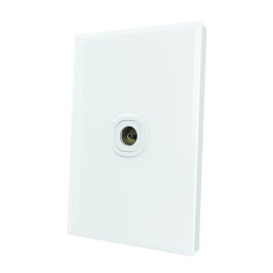 (I) TV OUTLET F TO COAXIAL 1G FUSION WHITE FTVFM