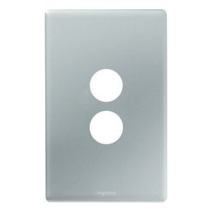 COVERPLATE E-DED 2G MATT SILVER ED770/2PLMS