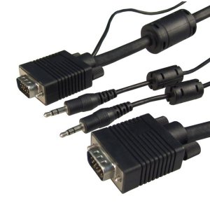 C-VABK-MM5 CABLE VGA M-M 5M W/3.5MM MALE/MALE AUDIO LEAD