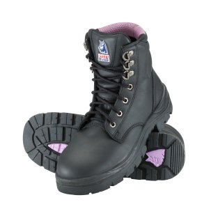 BOOT LADIES LACE UP BLK 10 512702 STEEL BLUE ARGYLE (UK8)