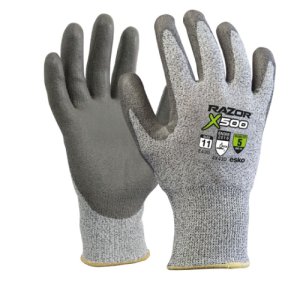 GLOVE PU COATED HPPE LINER CUT 5 10 E430 RAZOR-X500