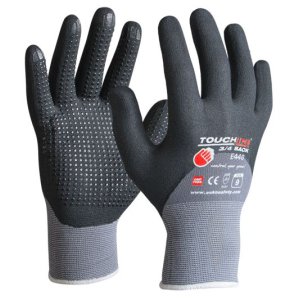 GLOVE NITRILE FOAM WITH FOAM DOTS 3/4 BACK 10 E448 TOUCHLINE