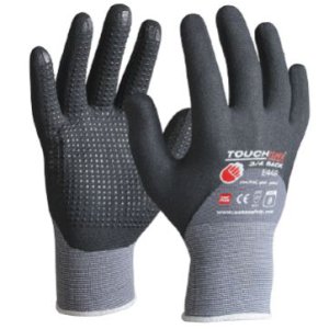 GLOVE NITRILE FOAM WITH FOAM DOTS 3/4 BACK 7 E448 TOUCHLINE