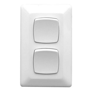 SWITCH 2G 10A VERT WHT P2032VA-WE