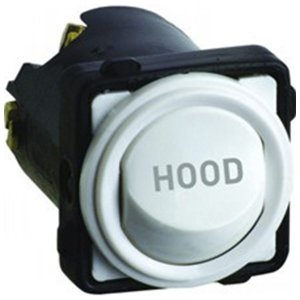 MECH SWITCH SPDT 16A ENGRAVED HOOD WHITE EM770HOODWE