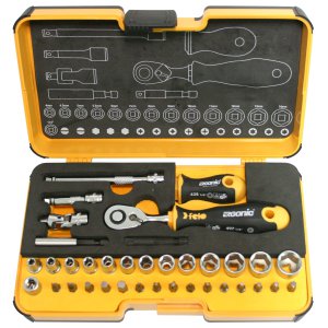 SOCKET & BIT SET ERGONIC 1/4IN DR 36PC 057 R-GO XL
