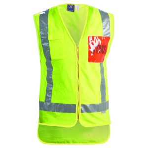 VEST 522051 HI VIS ZIPPED YLW XL 522051