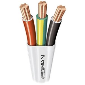 CABLE TPS 1.5MM 2C + E 7 STRAND WHITE PRY (FROM 100M DRUM)