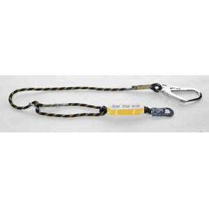 ZERO LANYARD SGL ROPE ADJ 2M W/SNAP & SCAFFOLD HOOKS LLZ0RX5