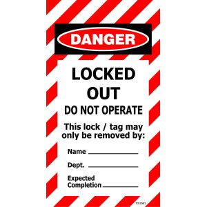 DANGER (RED/WHITE) 25PK LOCKED OUT - TAG