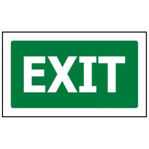 340X200 EXIT STICKER LUMINOUS (GLOW IN THE DARK)
