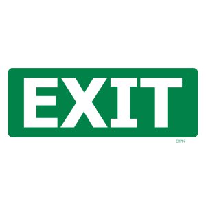 240X100 EXIT SELF ADHESIVE LUMINOUS (GLOW IN THE DARK)