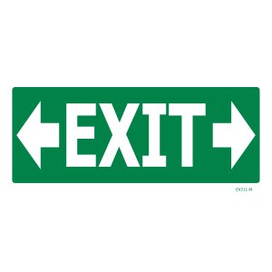 450X200 EXIT - ARROW LEFT (GLOW IN  THE DARK)