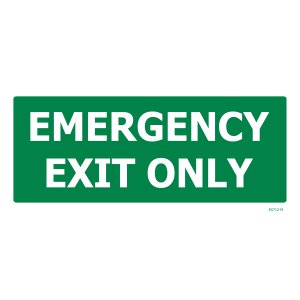 450X200 EMERGENCY EXIT ONLY