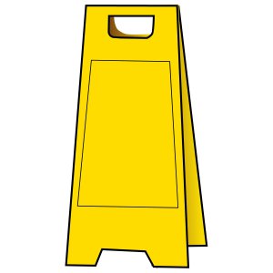 BLANK YELLOW FLOOR STANDS