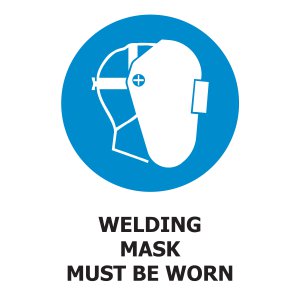 240X340 WELDING MASK MUST BE WORN