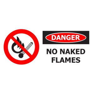 330X145 DANGER NO NAKED FLAMES