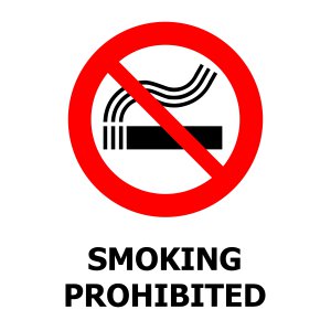PS328 300X450 CF SMOKING PROHIBITED