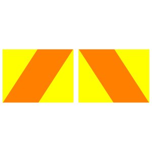 HAZARD PANEL REFLECTIVE DOUBLE SIDED