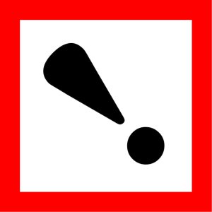 TS129 250X250 SA UNKNOWN TOXIC EXCLAMATION MARK