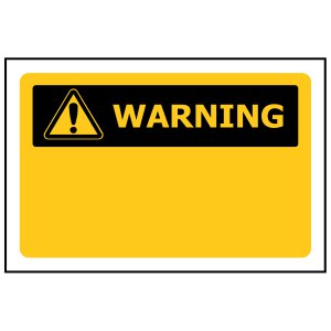 250X170 WARNING CUSTOM