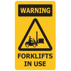 150X250 WARNING FORKLIFTS IN USE