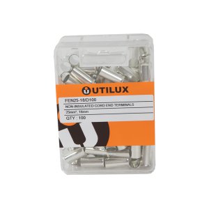 TERMINAL BOOTLACE NON-INS 25X18MM 100PK FEN25-18 UTILUX