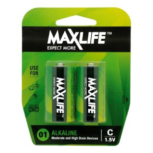 BATTERY C ALKALINE 2PK BATC-A2 MAXLIFE
