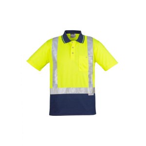 POLO HI-VIS S/S D/N TAPED YLW/NVY 7XL ZH233