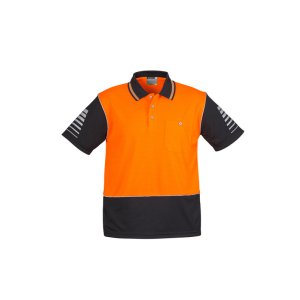 POLO HI-VIS ORA/BLK L ZH236 ZONE