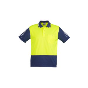 POLO HI-VIS YLW/NVY 5XL ZH236 ZONE