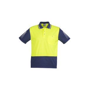 POLO HI-VIS YLW/NVY L ZH236 ZONE