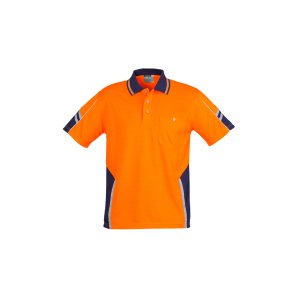 POLO HI-VIS S/S ORA/NVY 5XL ZH237 SQUAD