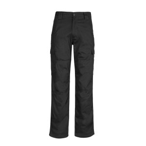 PANTS MENS CARGO BLK 132 ZW001 MIDWEIGHT DRILL