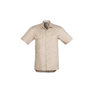 SHIRT MENS L/W S/S SAND 5XL ZW120 TRADIE